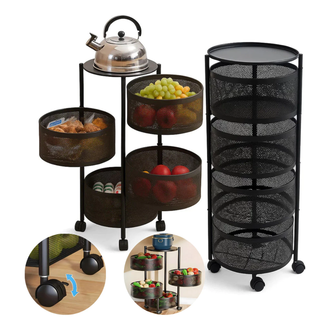 Fruteira Giratória com Rodinhas