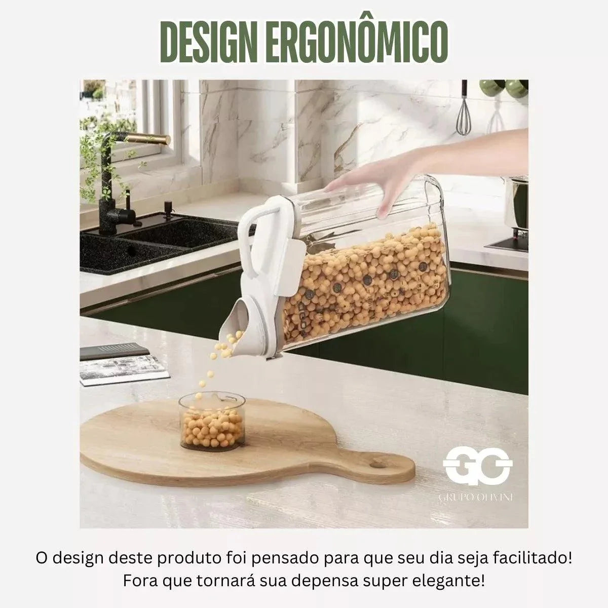 SaveFood™ Dispenser de Vidro para Alimentos