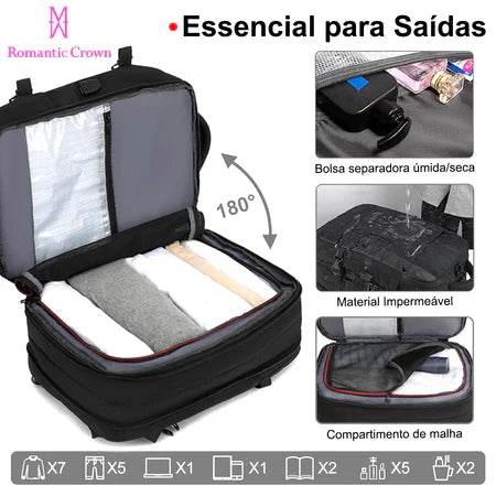 Mochila de Viagem ImpermeaveI Reforçada Executiva para Notebook
