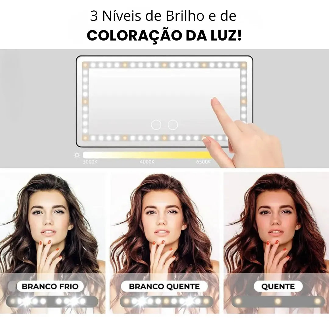Espelho com Led para Carro - Rapiduz GlamourLed™