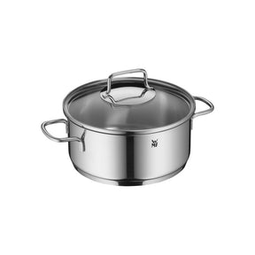 Conjunto de Panelas WMF Inox Cromargan® – 5 Peças Premium com Tampas de Vidro
