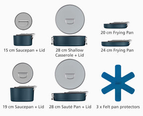 Space Steel Premium Collection™ – Conjunto Completo com Cabos Dobráveis