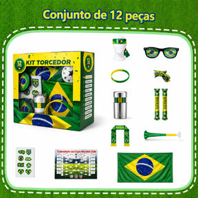 KIT Torcedor Brasil - 12 Peças + BRINDE EXCLUSIVO