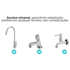 Bico de Torneira Universal 360º com 3 Modos de Água