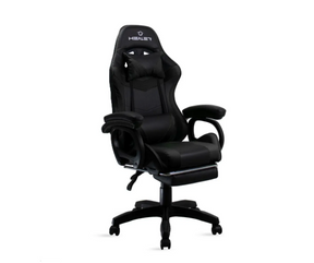 Cadeira Gamer Preto Reclinável Com Apoio Pés