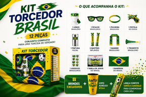 KIT Torcedor Brasil - 12 Peças + BRINDE EXCLUSIVO
