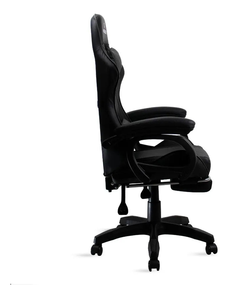 Cadeira Gamer Preto Reclinável Com Apoio Pés