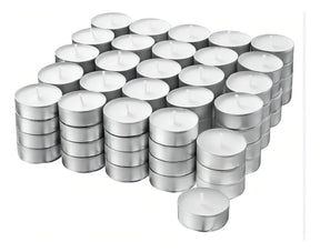 Rechaud Giratório Com 6 Compartimentos Aço Inox E Vidro 52cm + kit 100 velas para Rechaud