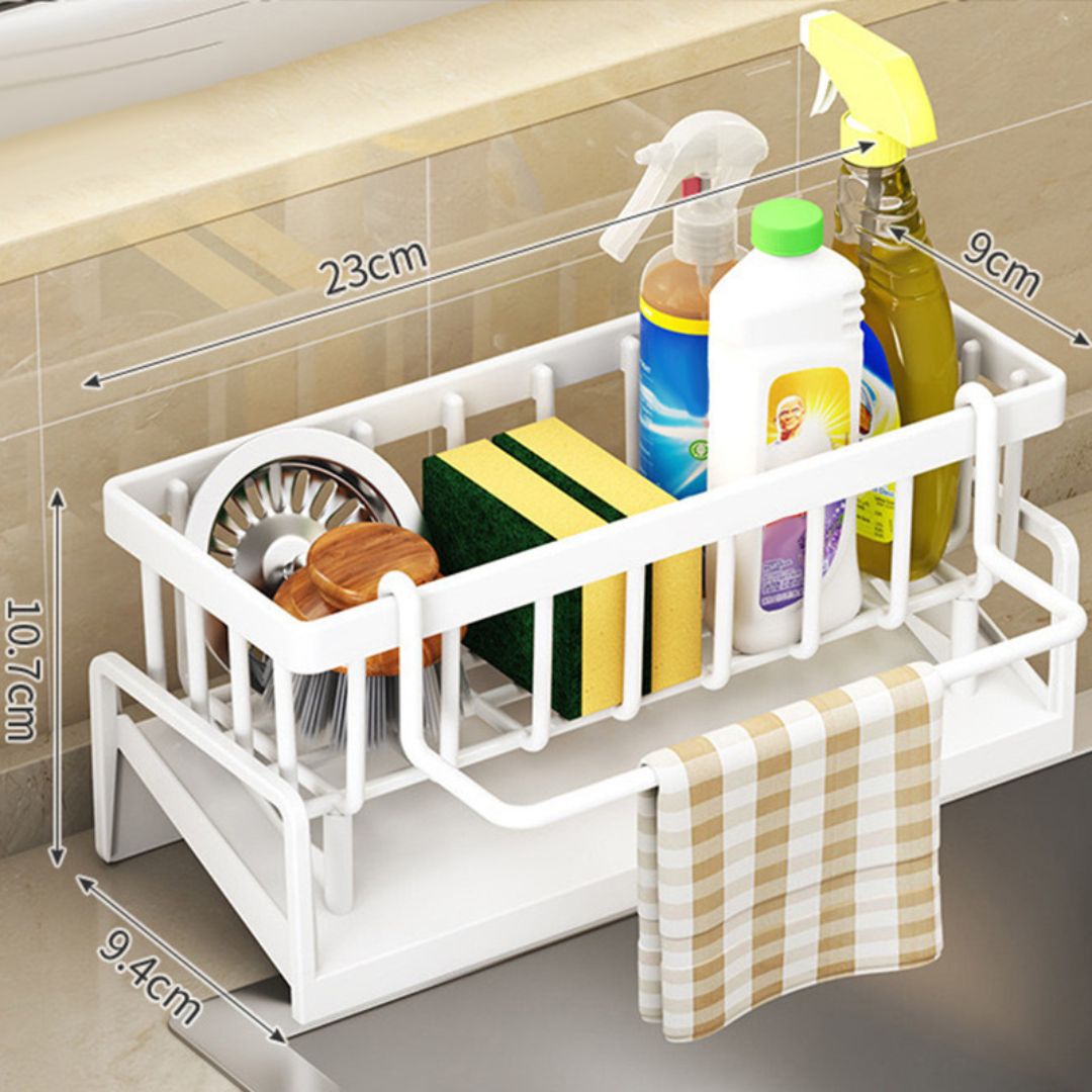 Suporte para Utensílios de Cozinha Auto-Drenagem