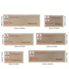 Tapete Para Cozinha Antiderrapante Couro Sintético Kitchen