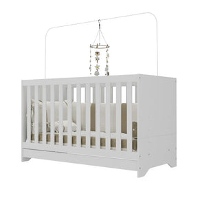 Berço 3 em 1 Evolutivo (Vira Mini Cama) - 100% Madeira Maciça [Garantia de 3 Anos]