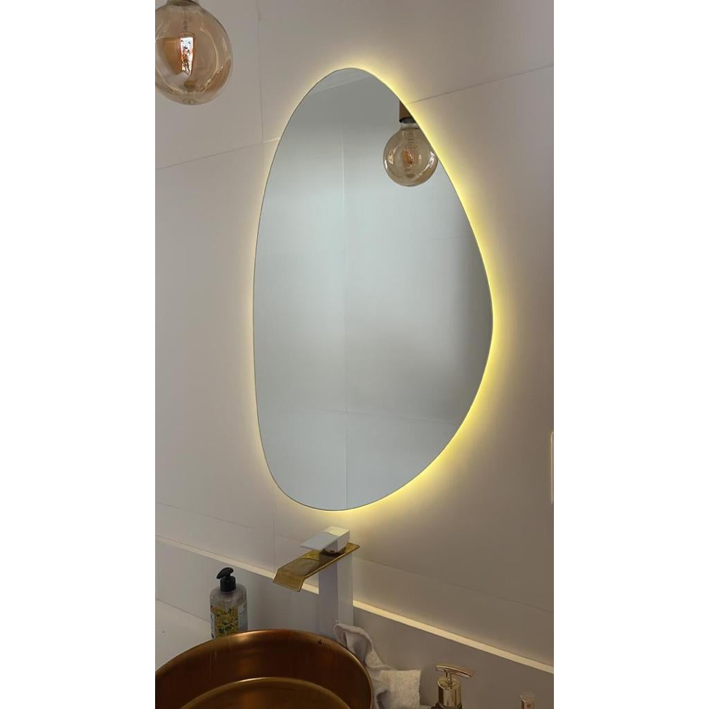 Espelho Orgânico com LED À PILHA