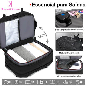 Mochila de Viagem ImpermeaveI Reforçada Executiva para Notebook