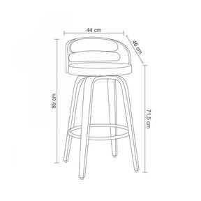 Kit 4 Banquetas para Cozinha Altas Giratórias Madeira Roma