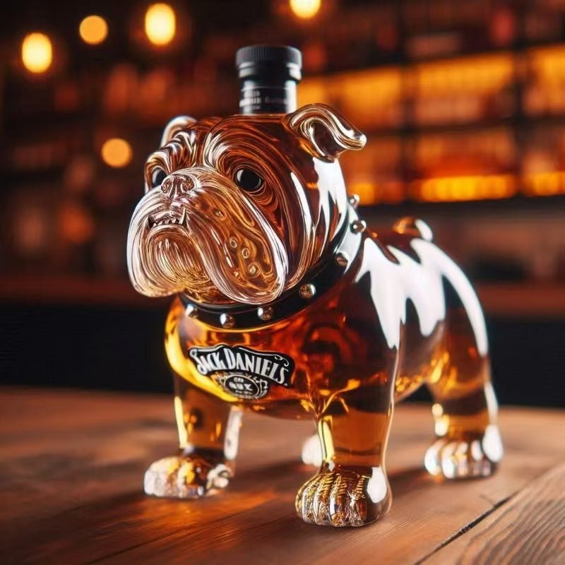 Dog Whiskey Bottle