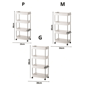 Carrinho Organizador Multiuso Com Rodinhas