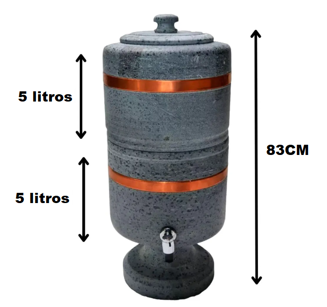 Filtro Purificador de Água Pedra sabão 10 litros