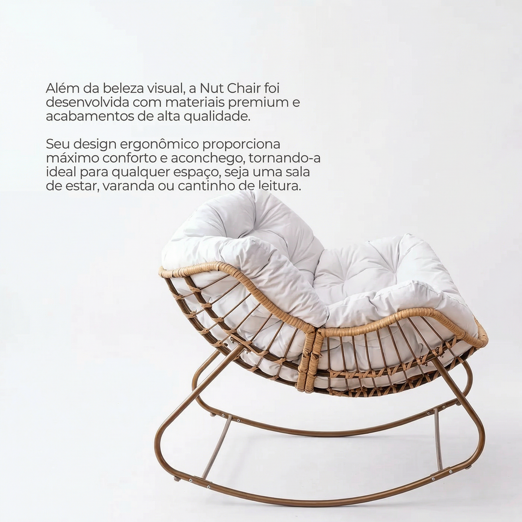 Poltrona de Balanço Homi com Estofado Removível